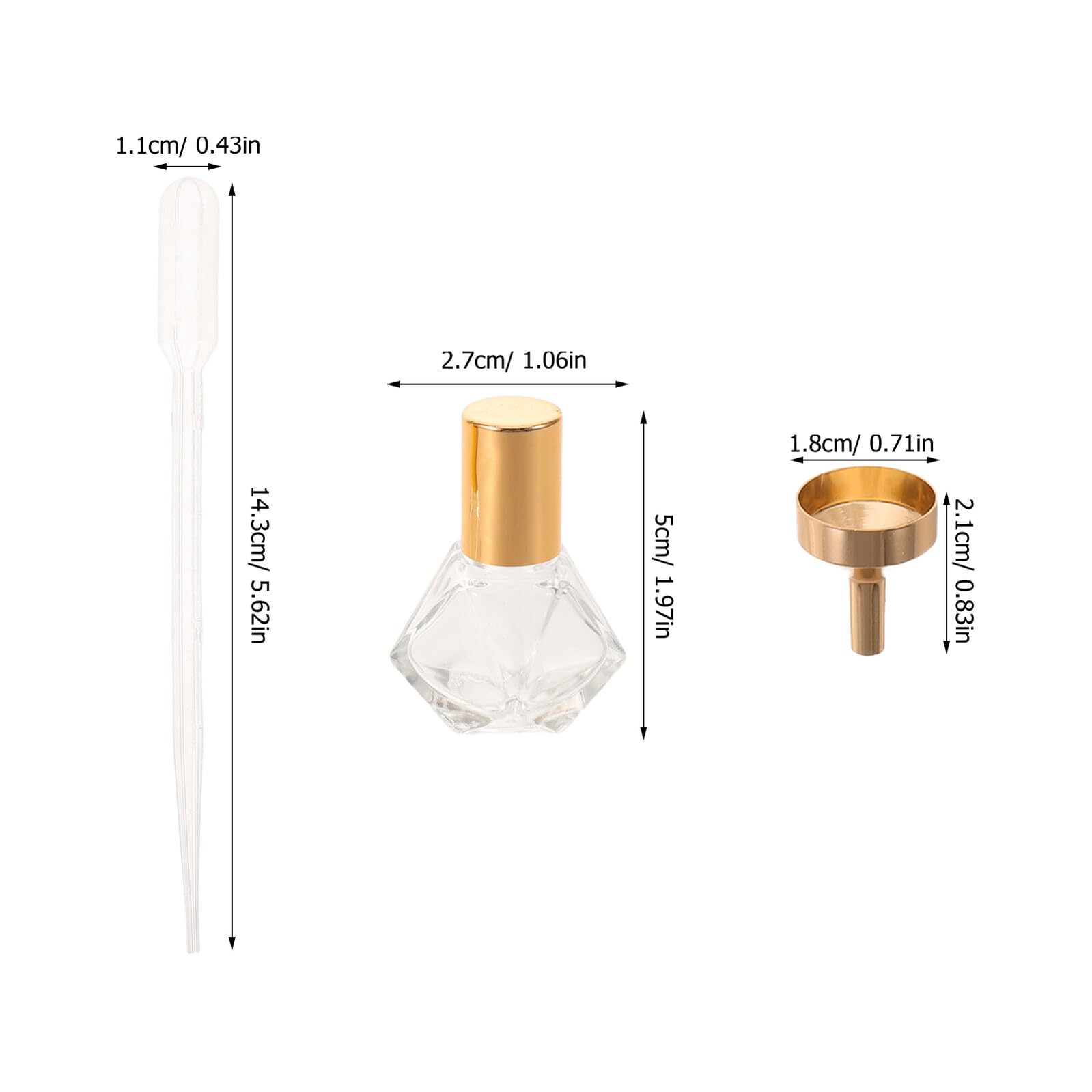 GALPADA 36 Stück Ml Ätherische Öle Rolle Glasflaschen mit Metallkugel und Ergonomischem Griff Fünfzackige Sternform Inklusive 2 Trichter und 4 Pipetten für Aromatherapie und Tägliche