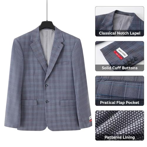 CHITONE Men's Suit Slim Fit 2 Piece Stretch Suits for Men Tuxedo Jacket,Two Button Dress Jacket &Pants for Wedding Party Prom4