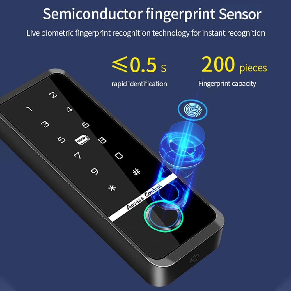 Diagram illustrating the semiconductor fingerprint sensor technology of the TF108.