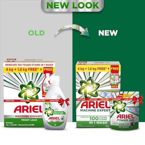 Ariel Matic Front Load Detergent Powder 4kg + 1.8kg + 500g Liquid - Image 3