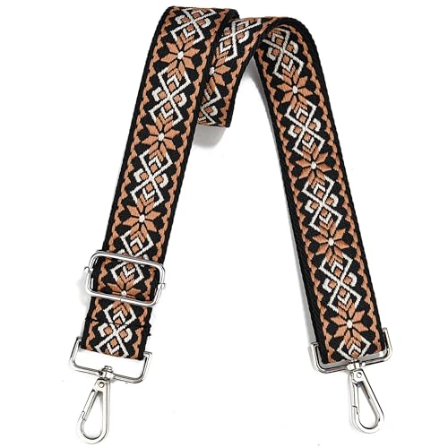 Image of Crossbody Straps for Purses Silver Hardware Purse Strap Wide Shoulder Strap Adjustable Replacement