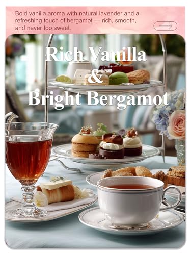 Image of LOOMICA Paris Breakfast Black Tea, Smooth Black Tea Blend with & Natural Lavender, Refreshing Bergamot & Sweet Vanilla, Rich Morning Tea, Perfect with Milk or Honey, No Artificial Sugar Added, 20 Count