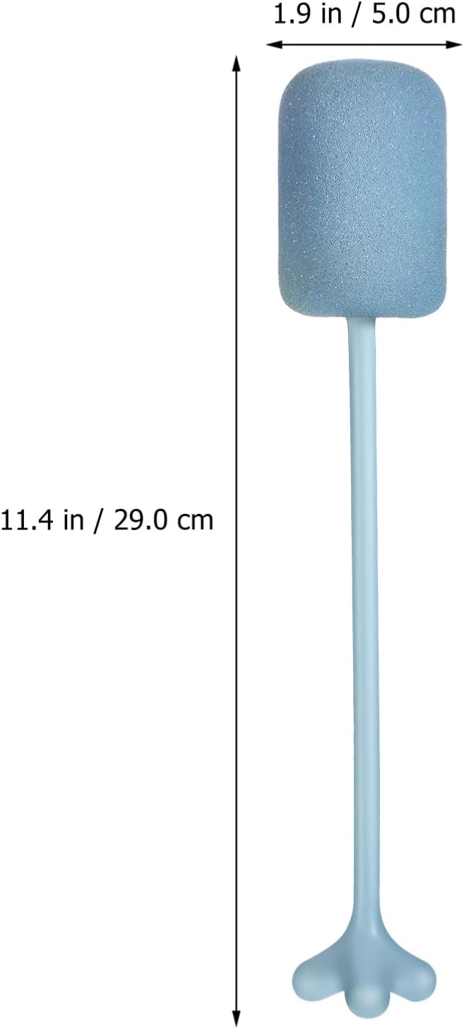 Hemoton Long Handle Bottle Brush with Sponge Head 360 Rotating Cleaning Tool for Baby Bottles Glassware and Narrow Bottles Kitchen Use