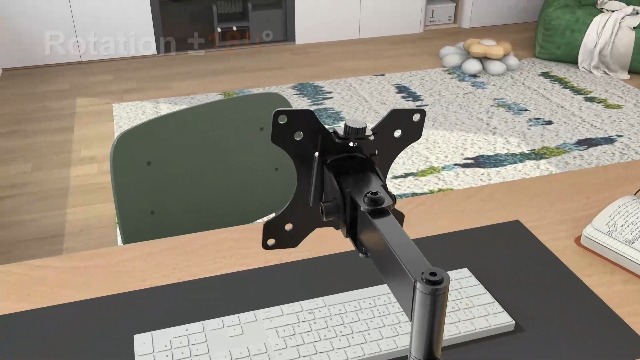 Supporto Monitor Con Vassoio Laptop - Regolabile In Altezza, Inclinazione E Rotazione, VESA 75/100mm - Foto 4