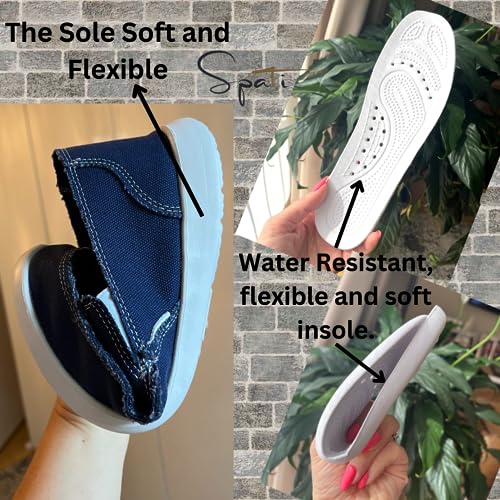 SPATI Men's Canvas Linen Slip On Loafer Lightweight Breathable Casual Shoes Orthopedic Travel for Summer Autumn Spring Walking Shoes for Men4