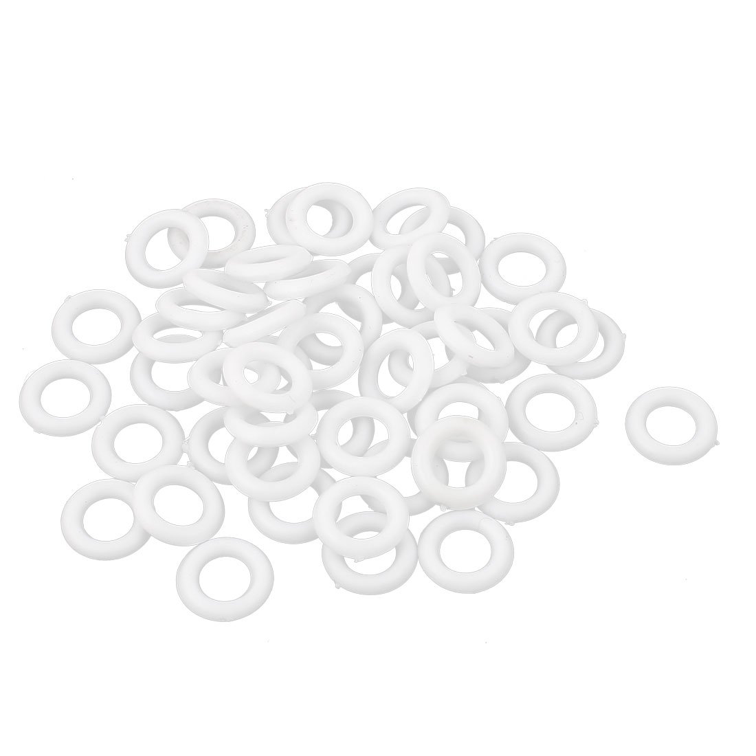sourcing map Window Curtain 7mm Inner Dia Plastic Roman Blind Rings White 50pcs
