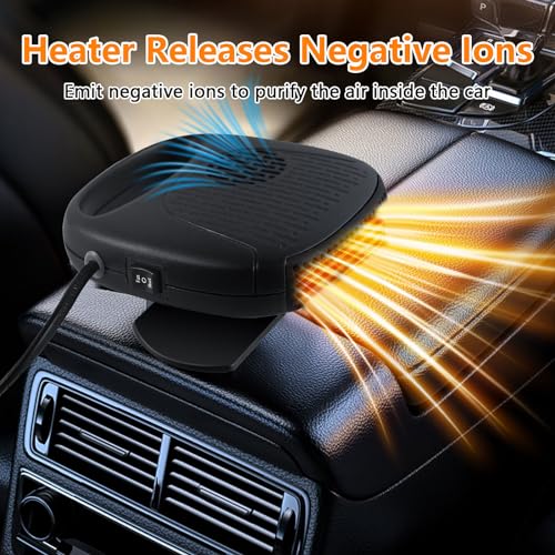 Besworlds AIHH5864 Car Heater, 12V 120W Windshield Defogger Defroster Car Heater Fast Heating & Cooling 2 In 1 Modeswith That Plugs Into Cigarette Lighter thumb #3