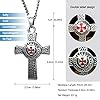 bahamut Knights Templar Cross Pendant Necklace for Men Boys Stainless Steel Vintage Crusader Holy Knight Jewelry with 25 inches Chain (Silver Knight Cross) #5