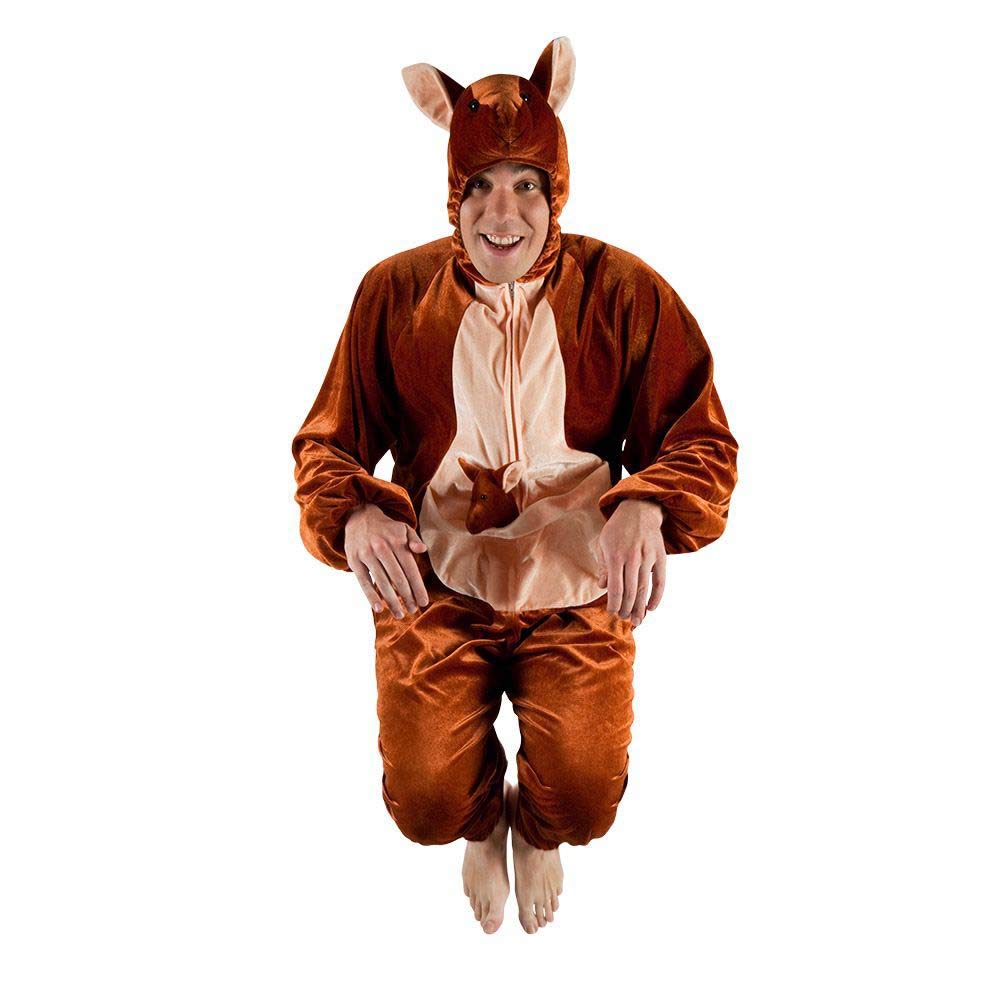 Boland Costume da canguro con cucciolo per adulto - Marrone - M/L