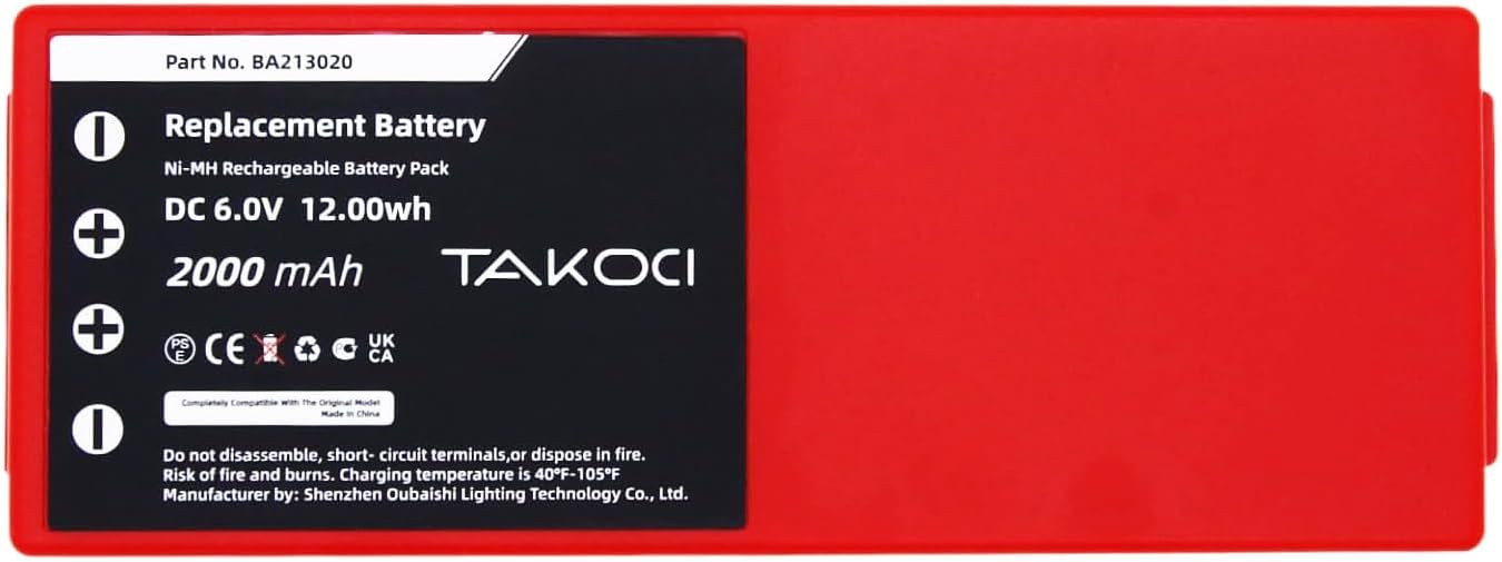 BA213020 Battery Compatible with HBC Micron 6 BA209061 BA214061 Radiomatic Spectrum 3 FUB9NM BA210 BA209000 Crane Remote Control (6V Ni-Mh 2000mAh)