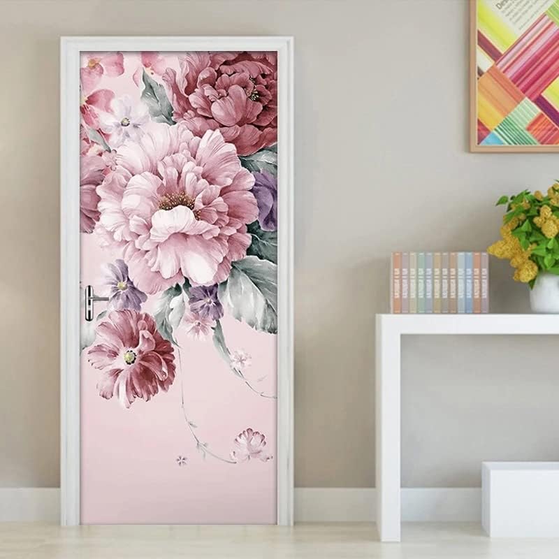 Miniatura 3 de Pegatinas decorativas para puerta, papel pintado removible de PVC, 30.3 x 78.7 pulgadas, adecuado para decoración del hogar, dormitorio, puerta