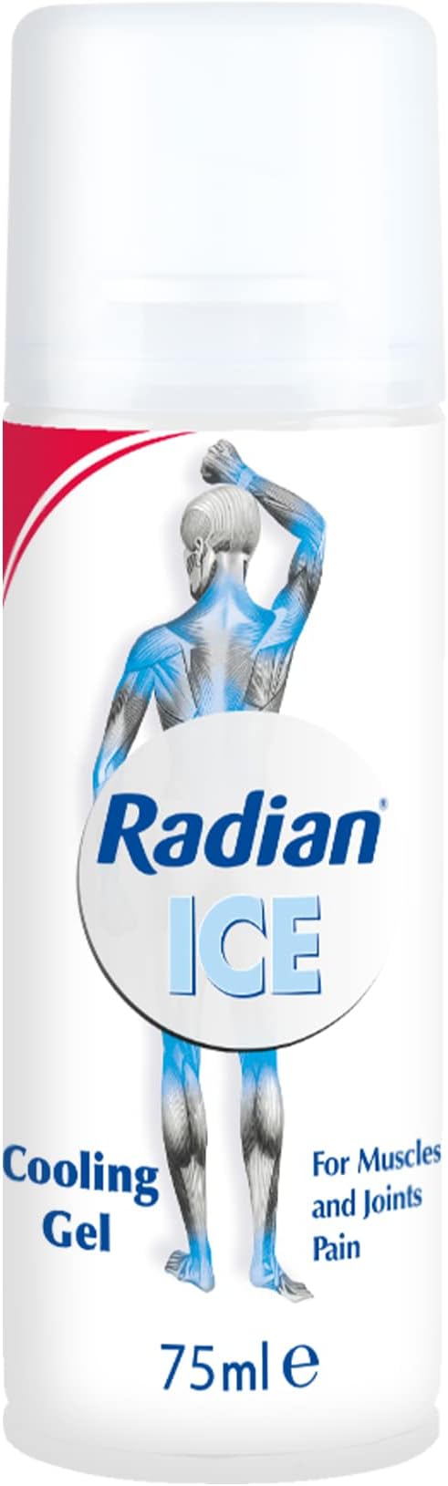 Ice Roll-On Cooling Gel , 75ml, For Acute & Sudden Muscle Pain, Easy Mess-Free Application, Contains Menthol, Recover Injured Muscles, All Natural Ingredients, Free from Preservatives