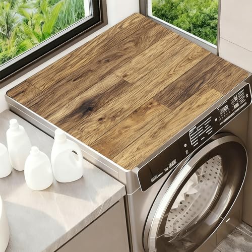 Image of Washer Dryer Top Cover Mat, Non-Slip Laundry Room Decor, Laundry Room Kitchen Appliance Decor Protector Size 23.6x19.7in