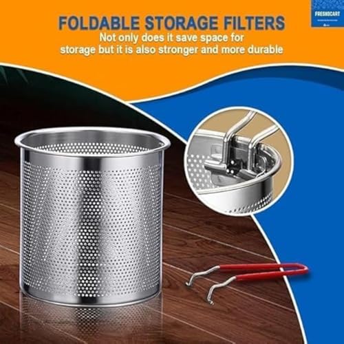 Image of Stainless Steel Deep Fry Pot with Strainer Basket, Oil Draining Fryer for French Fries, Chicken, Pakoda, Heavy Duty Frying Pot for Gas Stove & Induction, Multipurpose Kitchen Fry Basket
