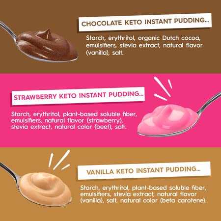 Miniatura 3 de Simply Delish Instant Pudding Mix - Postres sin culpa a base de plantas, totalmente naturales, sin azúcar, sin OMG, sin gluten, sin grasa, vegano,