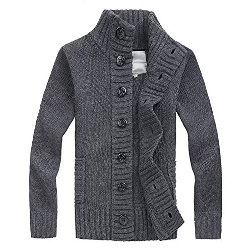 Cardigan homme manches longues en maille torsadée pour un look casual