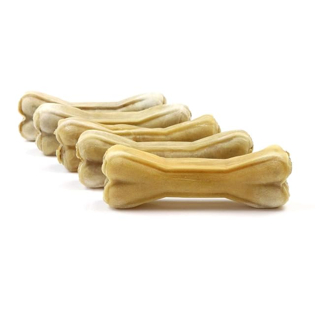 Huesos masticables DOGBOSS Ingredientes 100% Naturales, Diferentes tamaños y sabores (5 Huesos con Rumen