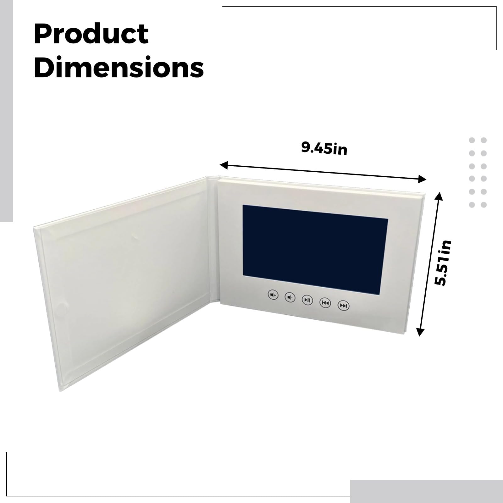 Broszura wideo z ekranem HD 17.8 cm, 17.8 cm, twarda konstrukcja z pamięcią 4 GB ze stojakiem, łatwa obsługa do odtwarzania HD, prezenty ślubne, prezenty walentynkowe