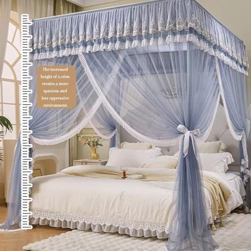Canopy de red de mosquitos transpirable con 3 puertas para cama de matrimonio 5