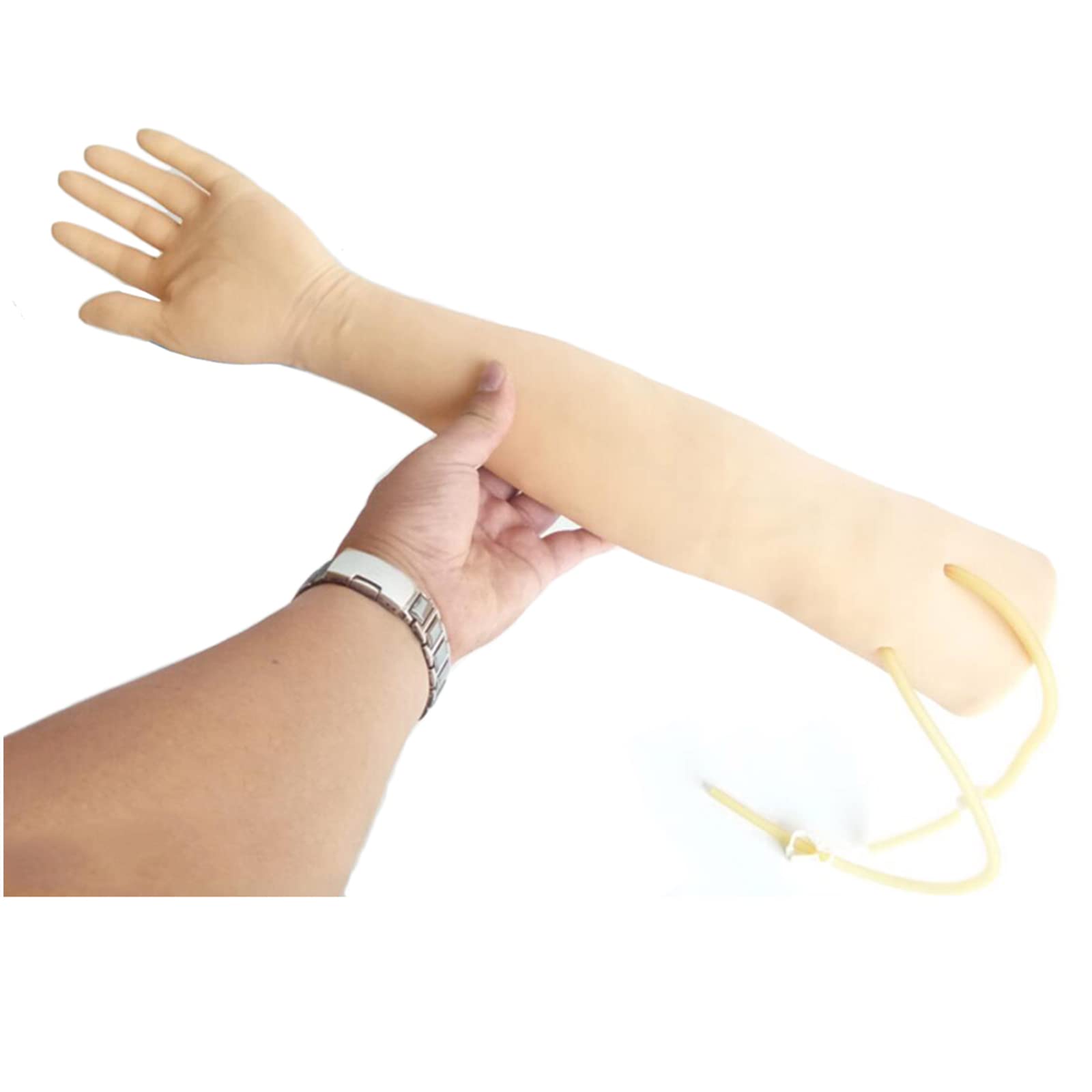 ZYFWZC Phlebotomy and Venipuncture Practice Arm - IV Practice Arm - Intravenous Infusion Arm Puncture and Intramuscular Training Model Silicone Simulation Hand Model