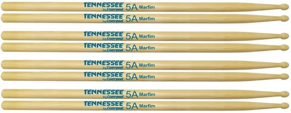 Kit 4 Pares Baqueta 5a Marfim Tennessee Liverpool Madeira