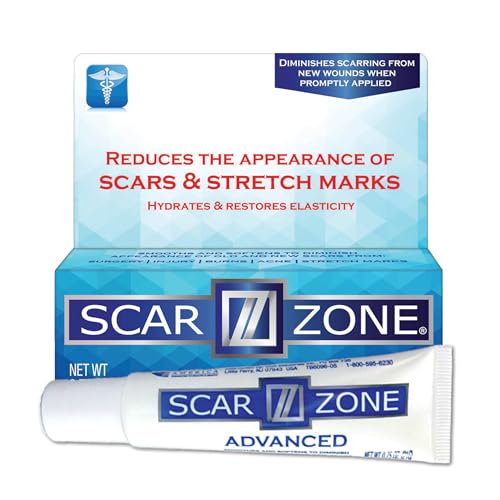 Scar Zone Advanced Scar Cream - Intensive Scar Removal for New & Old Scars, Fades Stretch Marks, Burns, & Surgical Scars 0.75 oz