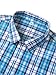 GIANZEN Mens Dress Shirts Wrinkle Free Plaid Gingham Check Shirt for Men Long Sleeve Button Down Men's up Business Casual Blue Green Size L Tall