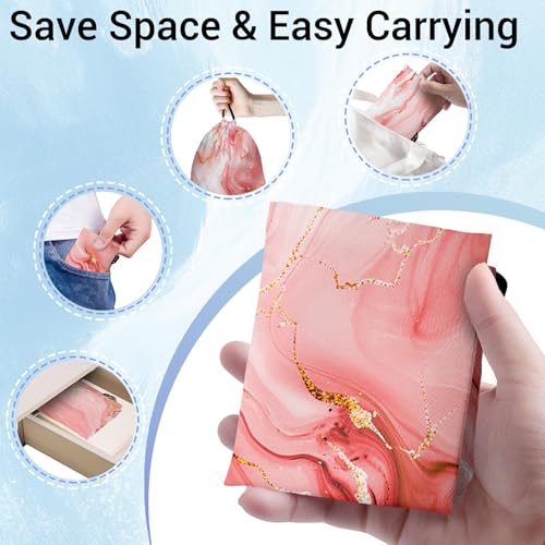 Image of Modern Marble Gymnastics Grip Bag Pink Lightweight Drawstring Gym Bag for Women Grips