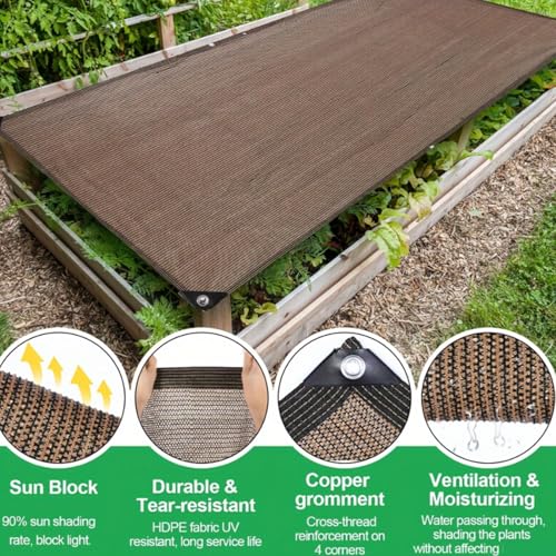Bâche d'ombrage d'extérieur 6x7m pour terrasse et jardin anti-UV - 8