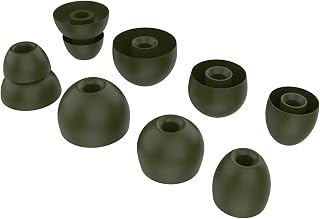 Toxaoii 8pcs Replacement Earbuds Eargels Silicone Ear Tips Compatible with Beats by dr dre, Powerbeats Pro, Beats x, Urbeats Wireless Earphone (Moss Green)