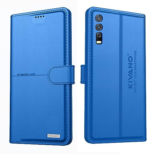 Image of Kivano Compatible With Vivo Y20 / Vivo Y20i / Vivo Y20A / Vivo Y12s / Vivo Y20G Flip Cover | Leather Finish | Inside Pockets & Inbuilt Stand | Shockproof Wallet Style Magnetic Closure Back Cover Case