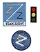 Team Zissou Life Aquatic LogoTraffic Light Frogman Ballcap Bundle 3pcs Iron ON Costume Patch
