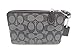 Coach C Signature Logo Wristlet Hand Bag Purse Outline Smoke Gray Black, Small
