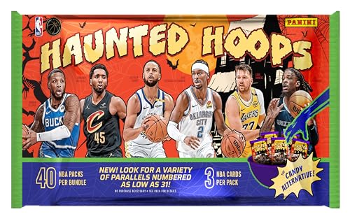 Panini Haunted Hoops Halloween Treat Packs Official NBA Halloween Trading Cards Spooky Limited Edition Great for Trick-or-Treaters & Collectors