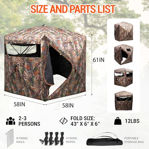 FUNHORUN Lightweight Pop-Up Hunting Blind