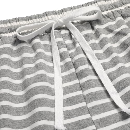 Image of 2 Pack Pajama Shorts for Women Cotton Sleep Shorts Casual Lounge Pants Drawstring Pj Bottoms