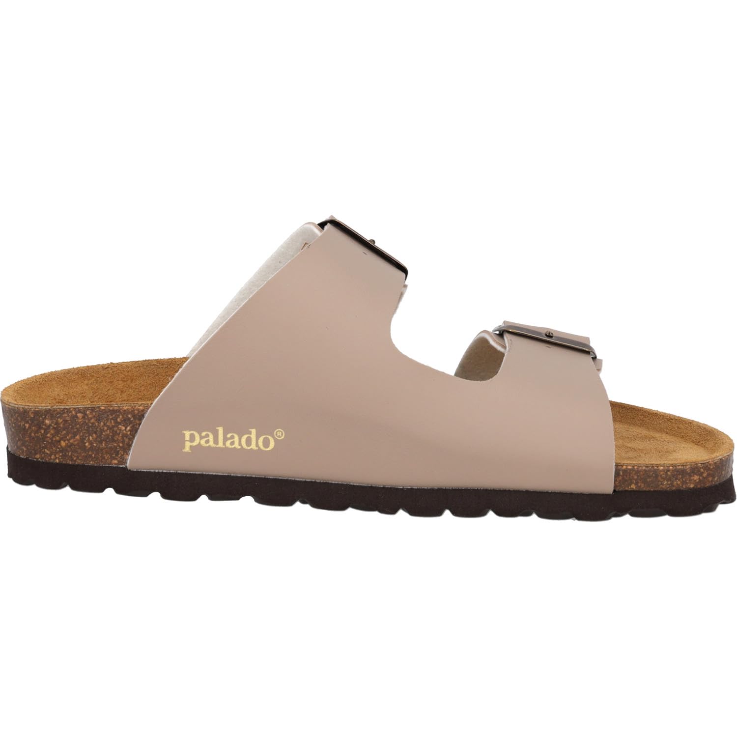Palado Pantoletten Damen Kormos - bequeme Sandalen Made in Spain - Hausschuhe mit dämpfendem Kork-Fußbett - modische Sommerschuhe