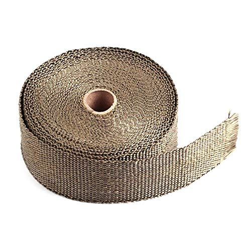 Protector térmico para tubos de escape contra el calor del colector de motocicleta 5m marrón