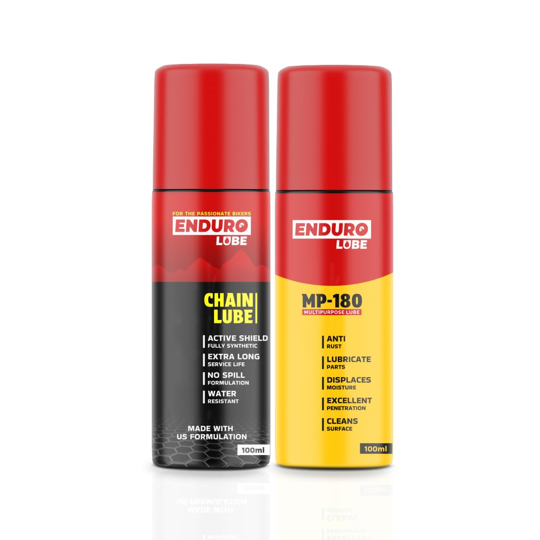 Enduro Lube Combo of MP180 Multipurpose Lube Cleaner & Synthetic Chain Lube for Bike 200ml (100ml Pack of 2)-image-34