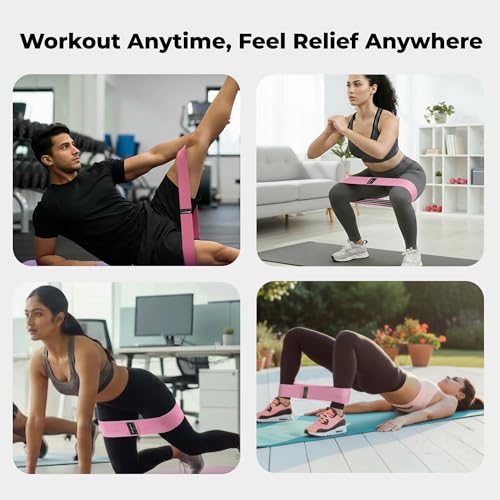 Image of Fabric Resistance Bands (Medium) Strength for Women & Men, Non-Slip Hip Bands for Glutes, Legs & Squats, Exercise Booty Bands for Workout, Stretching,Toning,Home Gym Fitness,Yoga &Pilates