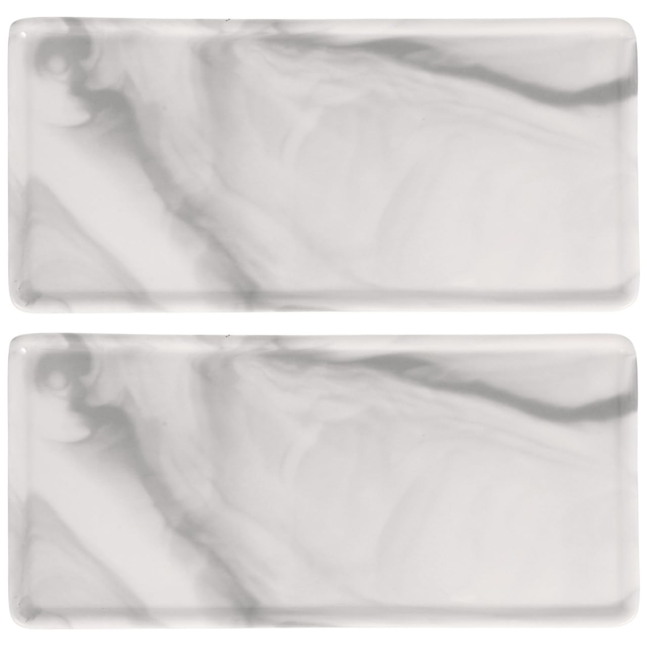 Alipis Marble Vanity Tray 8X4 Inch Bathroom Countertop Organizer Decorative Cosmetic Storage Tray for Perfume and Toiletries