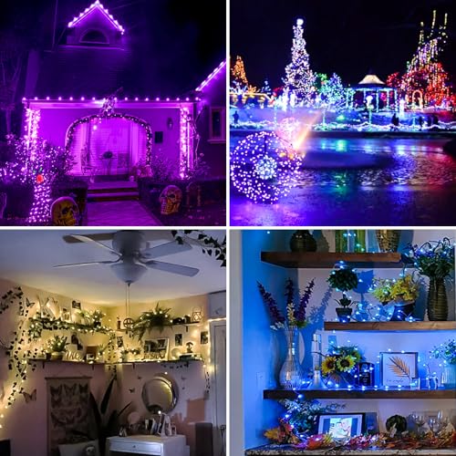 39Ft 120 LED Fairy Lights Battery Operated, RGB Color Changing String Light with Remote and Timer, Battery Powered Twinkle Lights for Bedroom, Dorm, Wall, Mason Jar, Backyard Indoor Outdoor Christmas