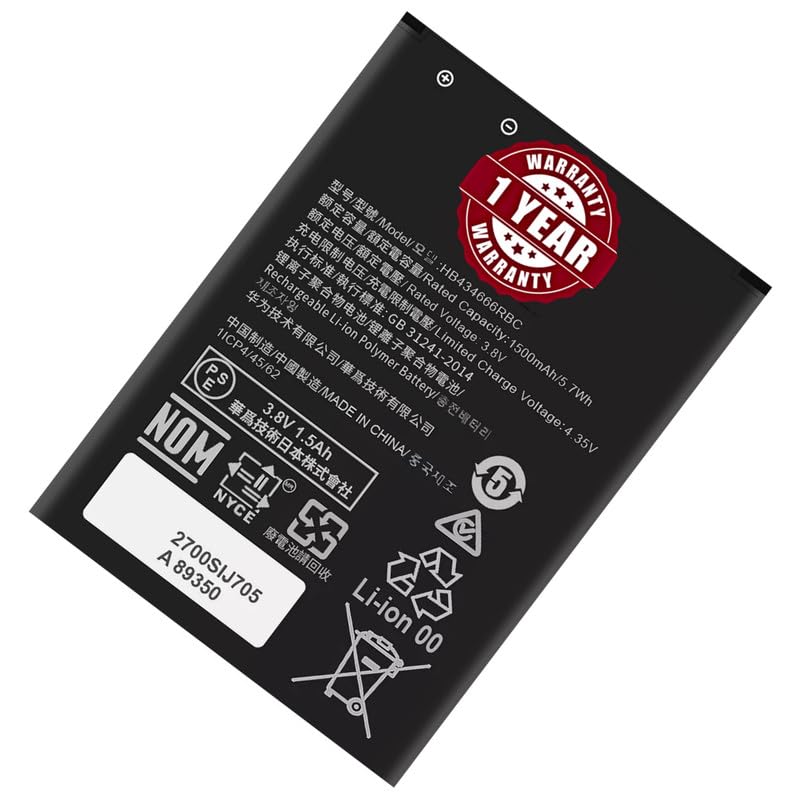 Image of Original HB434666RBC Battery for Huawei Airtel Wireless 4g Hotspot Router r216 Vodafone Huawei Router E5573 E5573S E5573s-32 E5573s-320 Battery - (1500mAh) - 365 Days Warranty