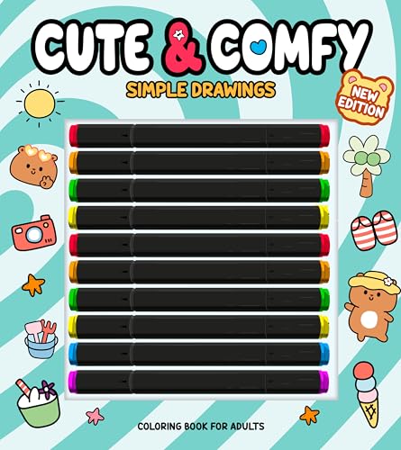 Cute & Comfy New Edition – Simple Drawings – Livro de Colorir Adulto: