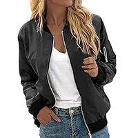 Blouson Femme Saharienne Veste Legere Ete Bomber Manches Longues Zippée Matelassée Bolero Chic Et Elegant Longue Printemps Grande Taille Cuir Mi Saison Sport Fleurie En Jean Moto Parka,#1-Le noir,L