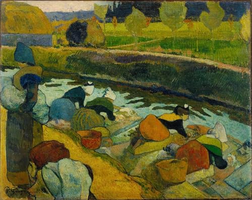 Impression sur toile Les Lavandières Gauguin affiche d'art premium de grand format