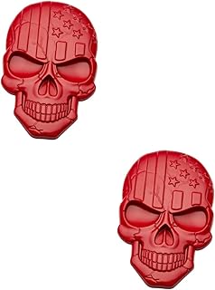 ABOOFAN 2 Peças Adesivo De Carro De Caveira Acessórios Eua Decalques Para Caminhões Acessórios Para Caminhões Bandeira De Carro Emblemas De Carro De Liga De Zinco Elegante Adesivo De