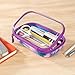 ZIPIT Clear Top Pencil Box for Girls | Rainbow Pencil Case for School | Organizer Pencil Bag | Large Capacity Pencil Pouch