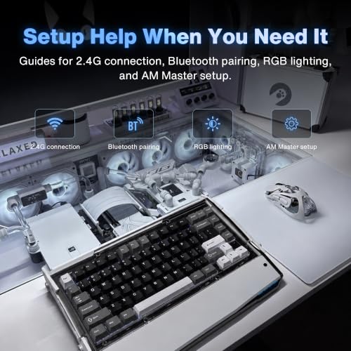 Image of Black Diamond 75 V2 Wireless Mechanical Gaming Keyboard 75% Keyboard White