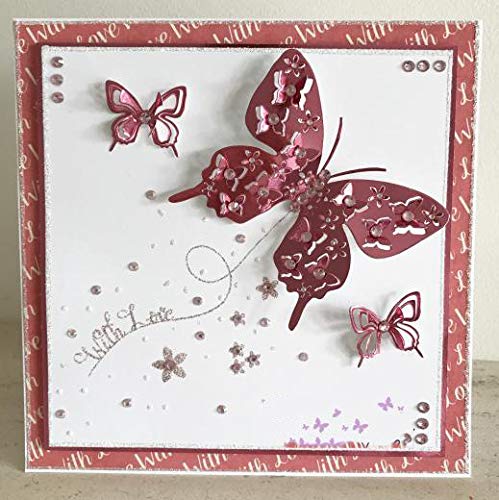 Forniture per la creazione di biglietti, fustelle per artigianato, 13 x 15 cm, fustelle in metallo a forma di farfalla, stencil per album fotografico in rilievo, decorazione